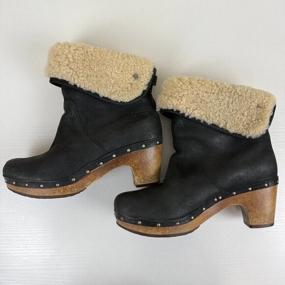 EUC UGG Lynnea Short Boots Cuff Clog Boots - Picture 8 of 14